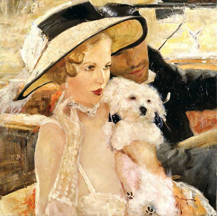 Lovers by Vladimir Nikolaevich Mukhin